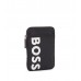 Hugo Boss Recycled-nylon neck pouch with gloss logo 4021417359181 Black