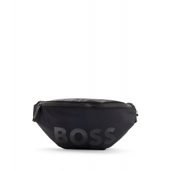 Hugo Boss Recycled-nylon belt bag with tonal logo 4021417359204 Black