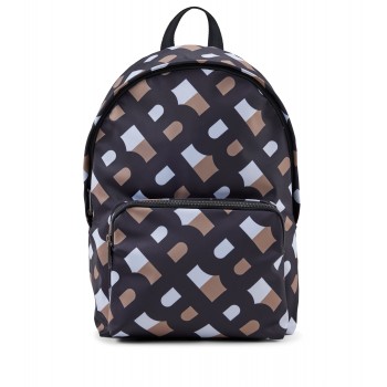Hugo Boss Monogram-print backpack in recycled material with adjustable straps 4021417673157 Patterned