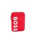 Hugo Boss Recycled-nylon neck pouch with gloss logo 4063534404498 Red