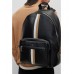 Hugo Boss Faux-leather backpack with signature-stripe trim 4063536392588 Black