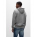 Hugo Boss French-terry-cotton hooded sweatshirt with logo patch 50468445-051 Light Grey