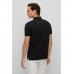 Hugo Boss Organic-cotton polo shirt with contrast logo 50469258-002 Black