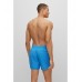 Hugo Boss Quick-drying swim shorts with large contrast logo 50469594-420 Blue