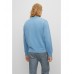 Hugo Boss Crew-neck sweatshirt in French terry with layered logo 50472271-459 Blue