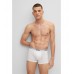 Hugo Boss Three-pack of stretch-cotton trunks with logo waistbands 50475274-999 White / Grey / Black