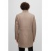 Hugo Boss Regular-fit wool-blend coat with logo placket 50476640-265 Beige
