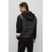 Hugo Boss Hybrid zip-up hoodie with quilted back 50476805-001 Black