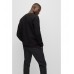 Hugo Boss Cotton-blend regular-fit sweatshirt with grid artwork 50477122-001 Black
