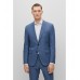Hugo Boss Slim-fit suit in micro-patterned stretch fabric 50479531-438 Blue