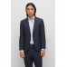 Hugo Boss Slim-fit suit in micro-patterned bi-stretch fabric 50479532-404 Dark Blue