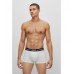 Hugo Boss Three-pack of stretch-cotton trunks with logo waistbands 50483646-984 Black / White /Blue