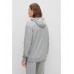 Hugo Boss Stretch-cotton jersey hoodie with red logo details 50487781-035 Grey