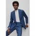 Hugo Boss Slim-fit suit in checked stretch virgin wool 50489349-479 Blue