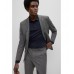 Hugo Boss Slim-fit suit in micro-patterned performance-stretch cloth 50490487-041 Silver