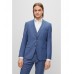 Hugo Boss Slim-fit suit in checked virgin-wool serge 50491043-429 Blue