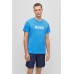 Hugo Boss Organic-cotton relaxed-fit T-shirt with contrast logo 50491706-420 Blue